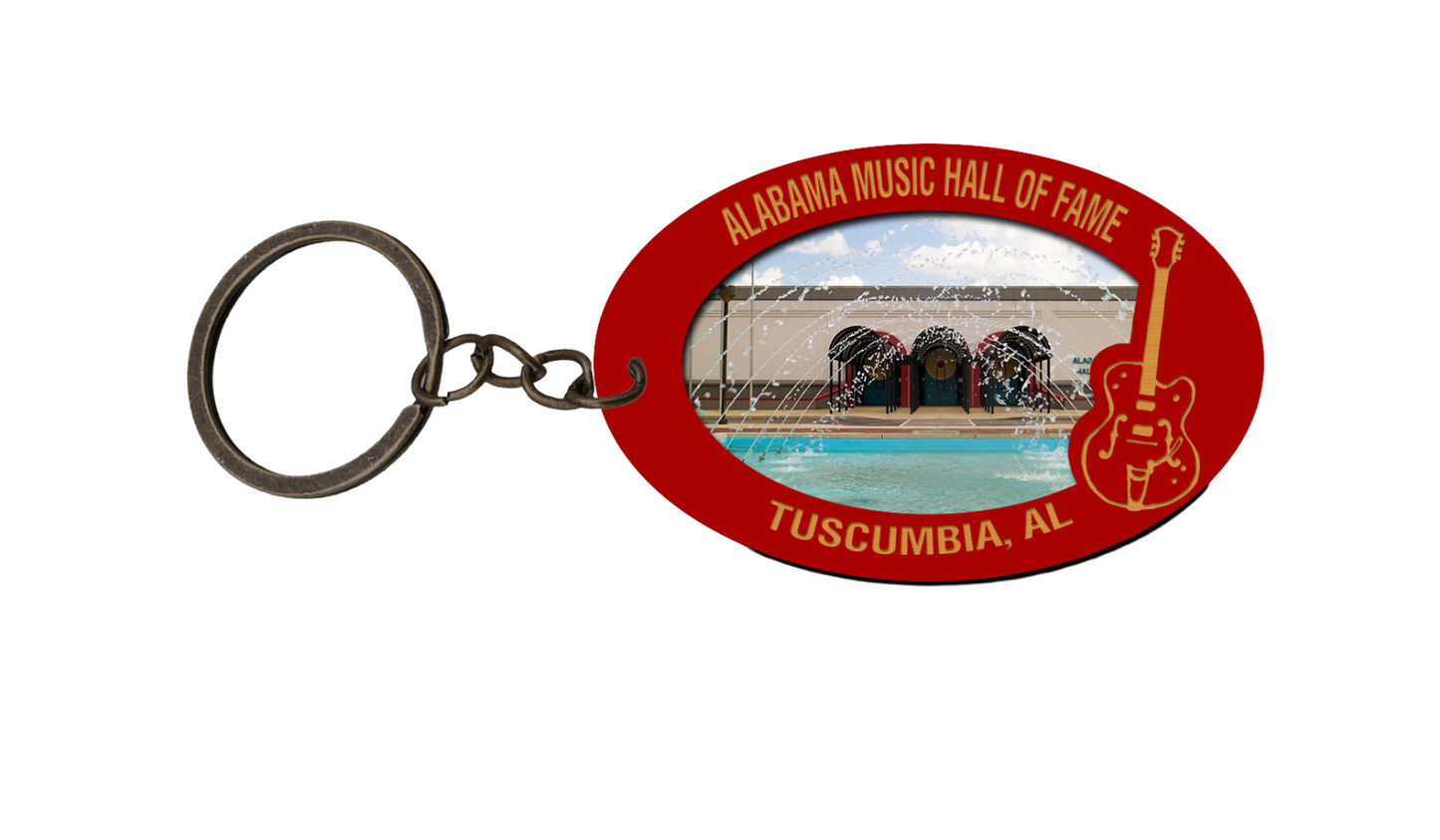 Wooden Silhouette key chain