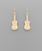 Metal Guitar Earrings