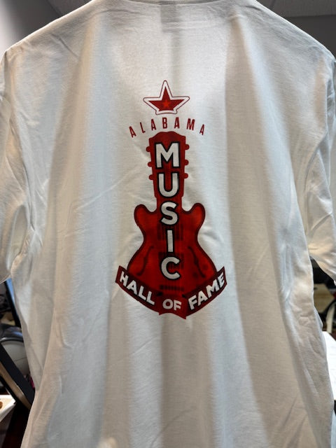 Retro Red Guitar Logo Tee