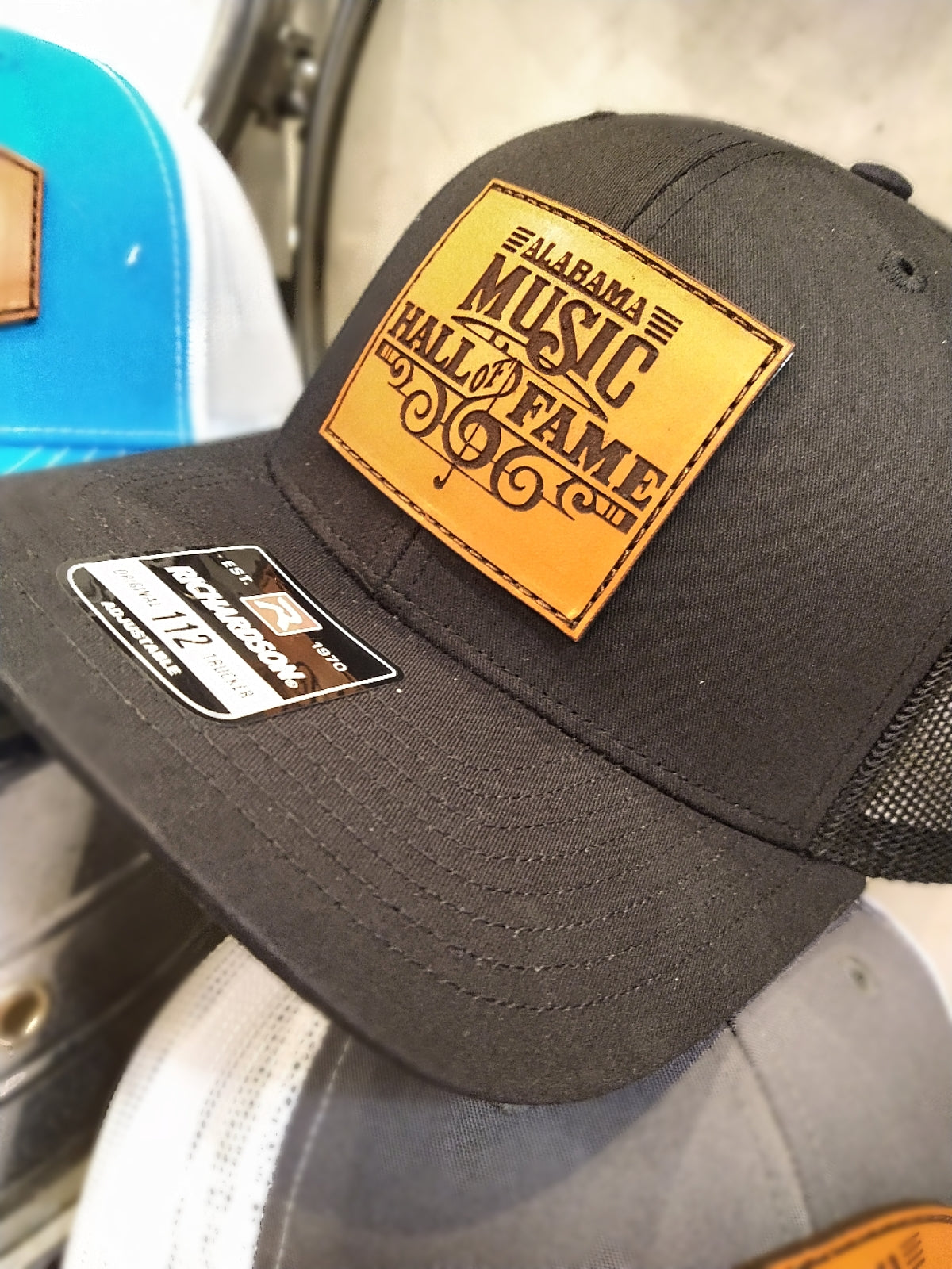 Leather AMHOF Logo Trucker Hat