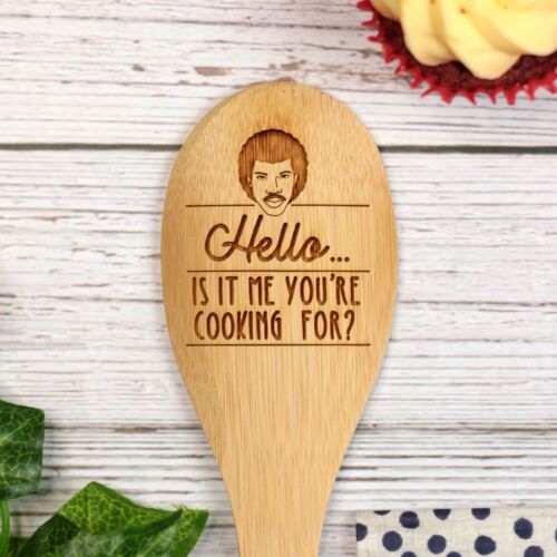 Hello, Is It Me You're Cooking For? Wood Mixing Spoon Lionel Richie
