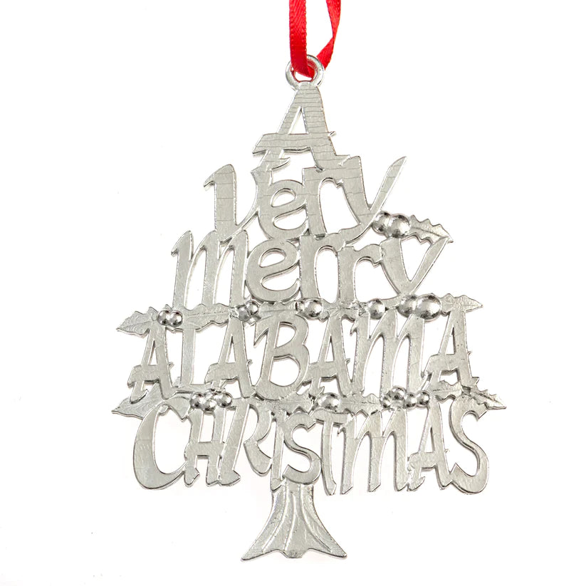 A Very Merry Alabama Christmas Ornament